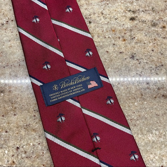 Brooks Brothers Sidewheeler Stripe with Golden Fleece Silk Tie - Picture 3 of 4
